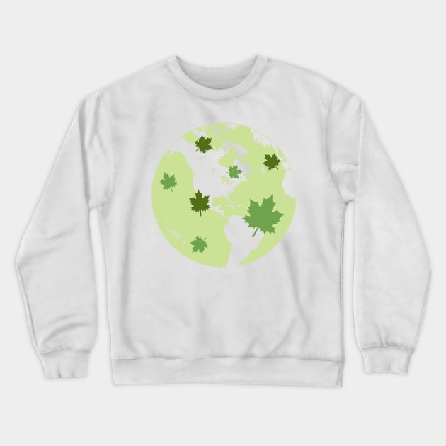 Earth Day Globe Crewneck Sweatshirt by SWON Design